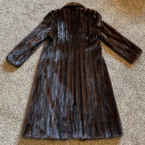 I.Magnin Women’s Full Length Vintage Winter Mink Fur Trench Coat Jacket OS - Picture 4 of 4